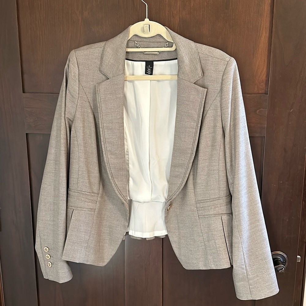 White House black market beige blazer size 14